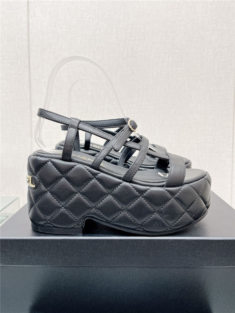 Best Replica Chanel rhombus water table platform sandals with thin straps - Colareps
