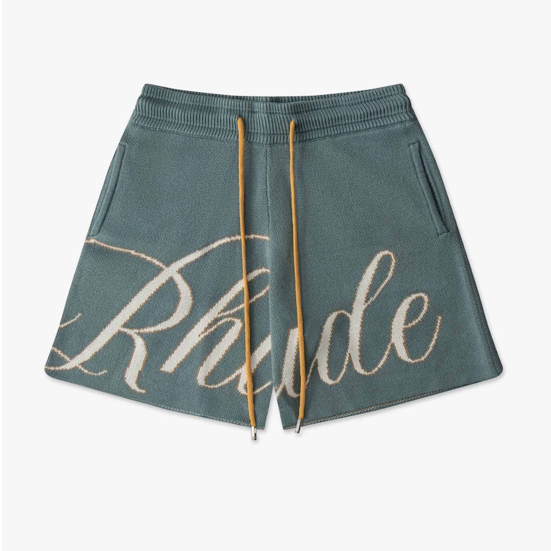 Best Replica Rhude Replica Summer LOGO jacquard drawstring shorts 2 colors - Colareps