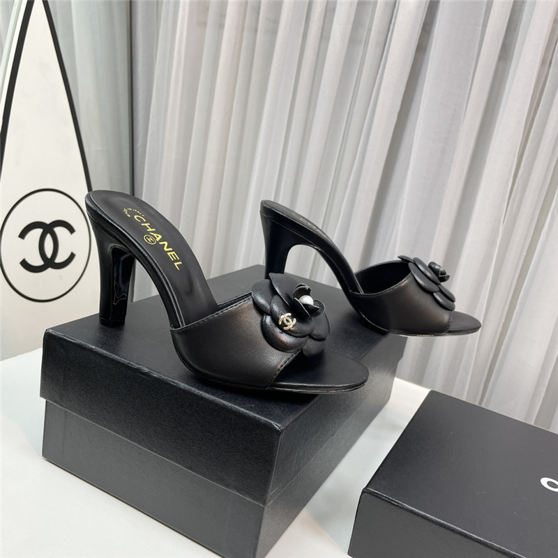 Best Replica Chanel Replica camellia slippers - Colareps