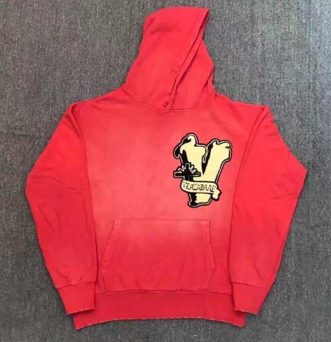 Best Replica 1:1 quality version Gold V Washed Old Print Hoodie - Colareps