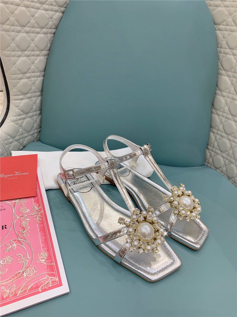 Best Replica roger vivier Dupes SS Pearl Rhinestone Sandals - Colareps
