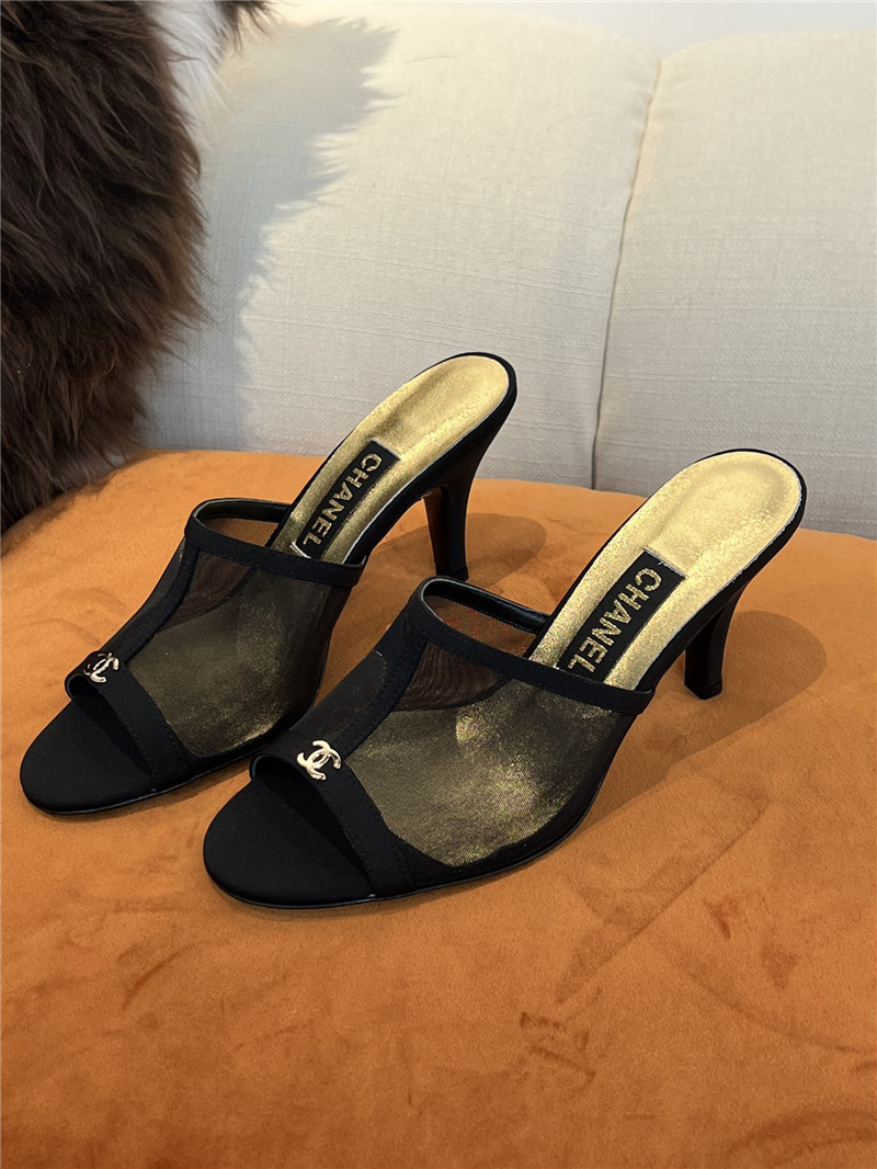 Best Replica chanel high heel slippers - Colareps