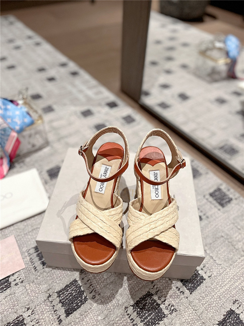 Best Replica jimmy choo hand-woven platform sandals - Colareps