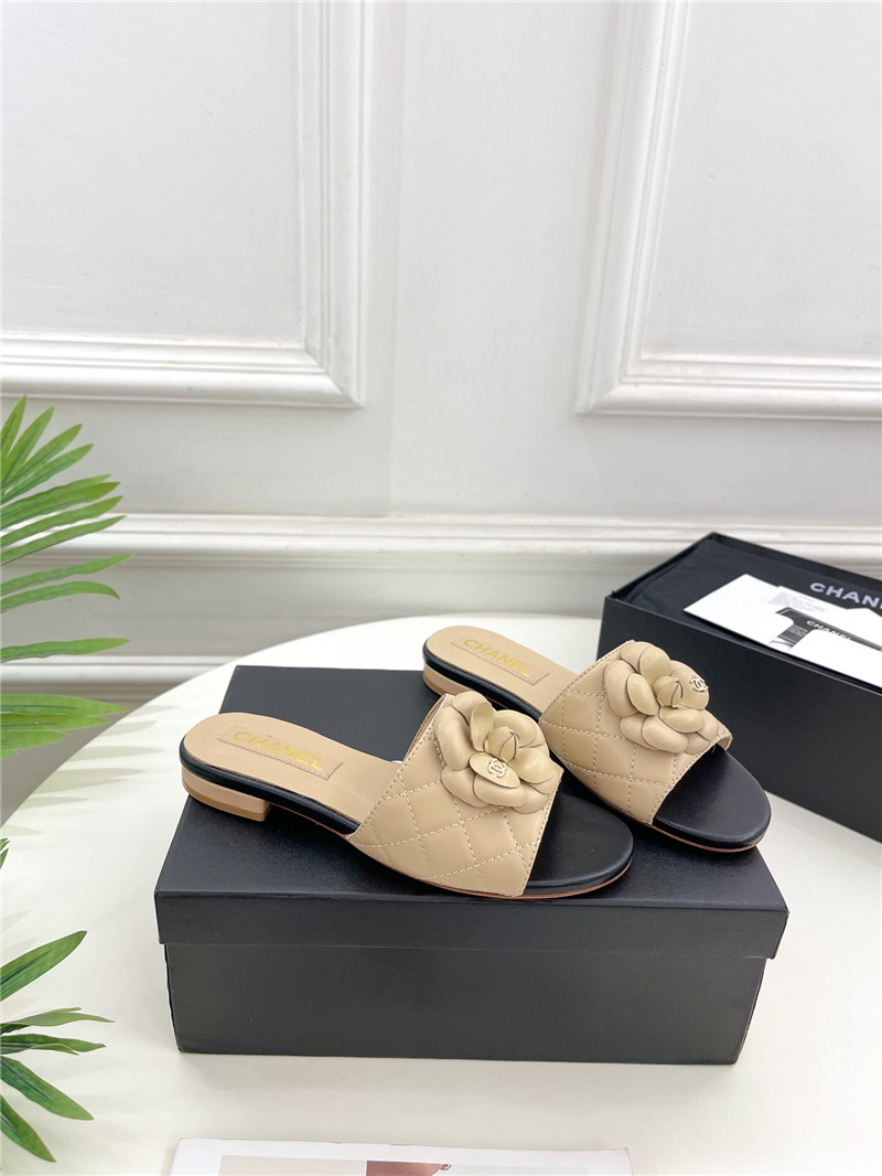 Best Replica chanel counter classic camellia slippers - Colareps