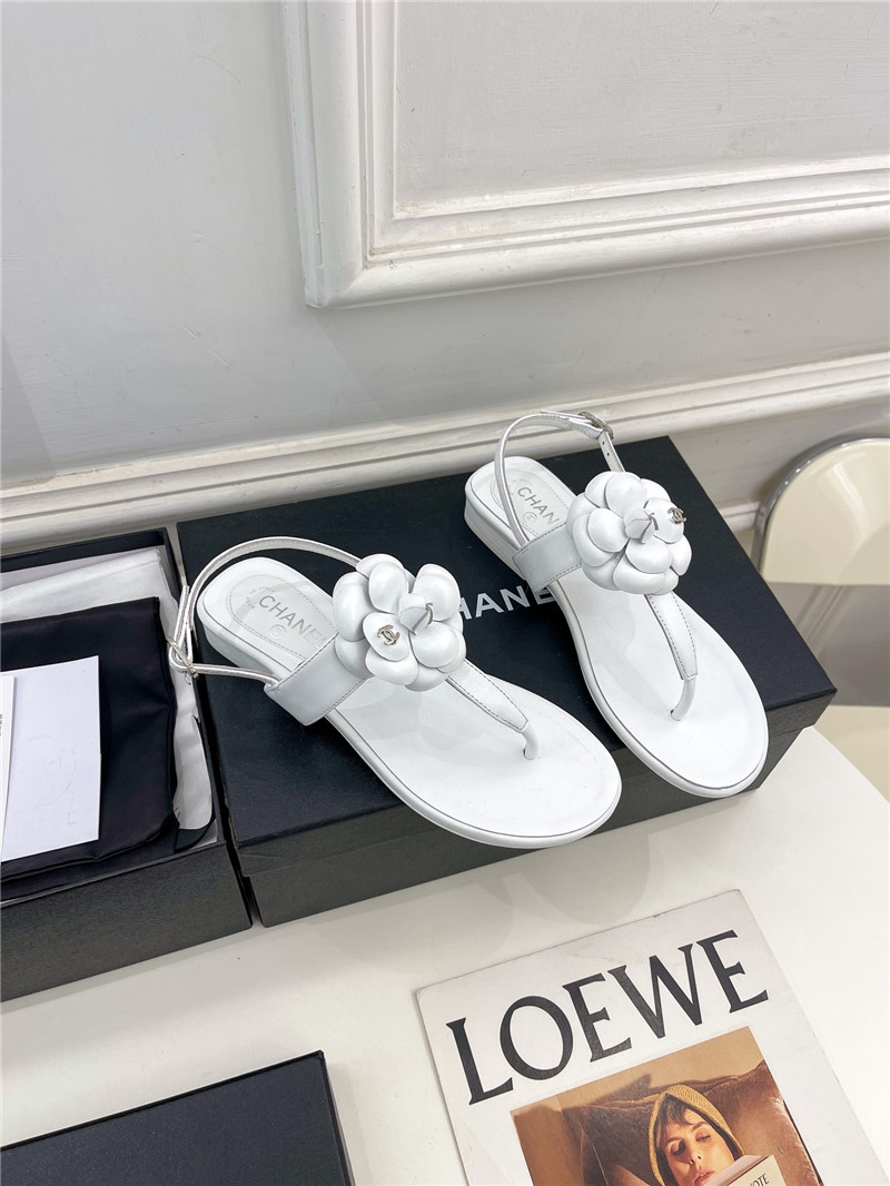 Best Replica Chanel counter catwalk style camellia sandals - Colareps
