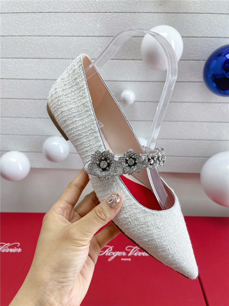 Best Replica Roger vivier Dupes wedding shoes snow diamond series high heels - Colareps