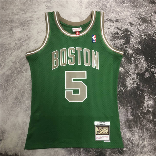 Best Replica KEVIN GARNETT BOSTON CELTICS THROWBACK JERSEY (HEAT APPLIED) - Colareps