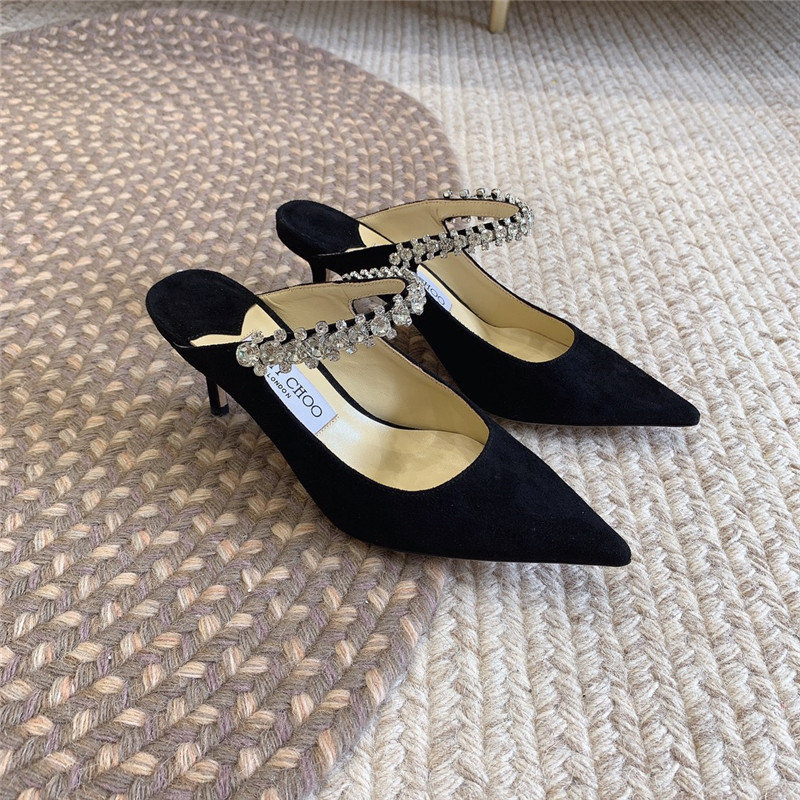 Best Replica Jimmy Choo Rhinestone Slide Sandals - Colareps