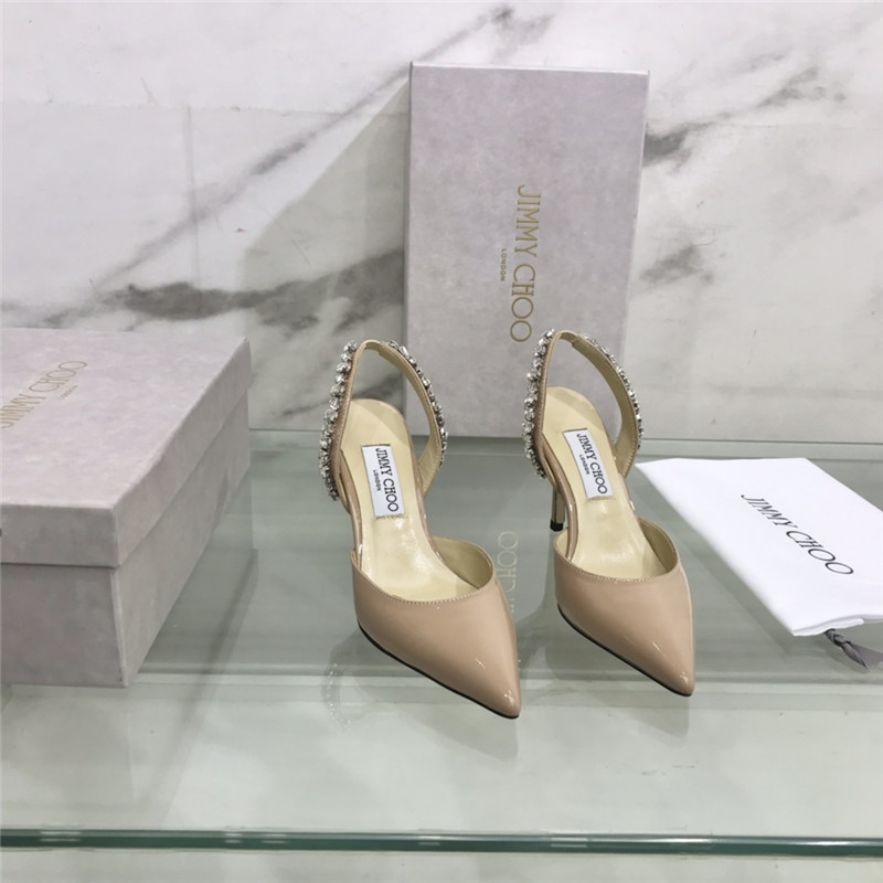 Best Replica Jimmy Choo Pearl Heels Dupe rhinestone heeled sandals - Colareps