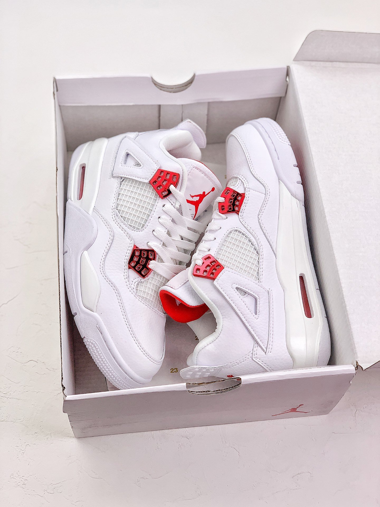 Best Replica Air Jordan 4 Retro Metallic Red Extended size 14 - Colareps