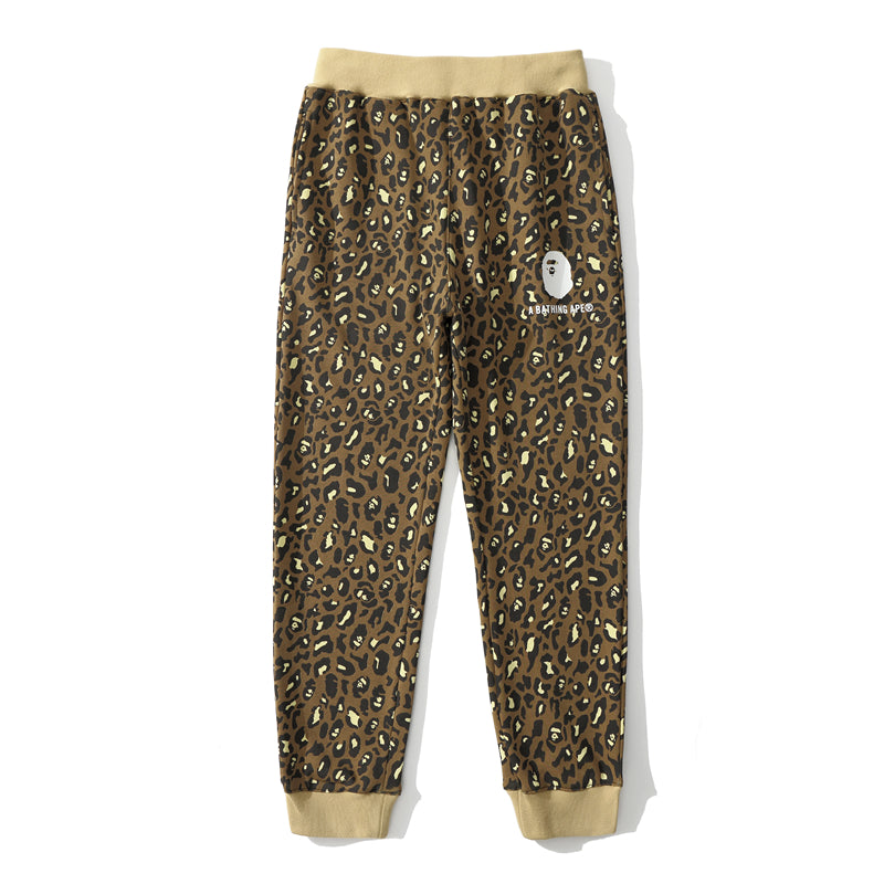 Best Replica BAPE Leopard Track Pants Sweatpants Purple Khaki HDCP8789 - Colareps