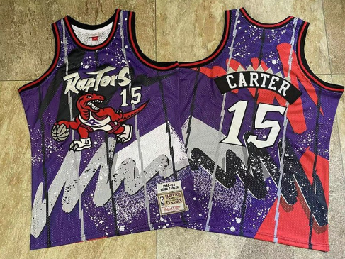 Best Replica VINCE CARTER TORONTO RAPTORS HYPER HOOPS THROWBACK JERSEY - Colareps