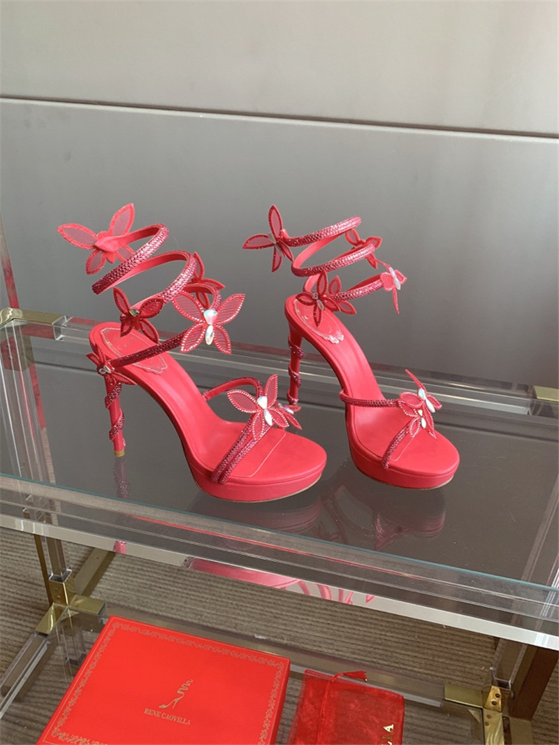 Best Replica rene caovilla crystal butterfly high heel sandals - Colareps