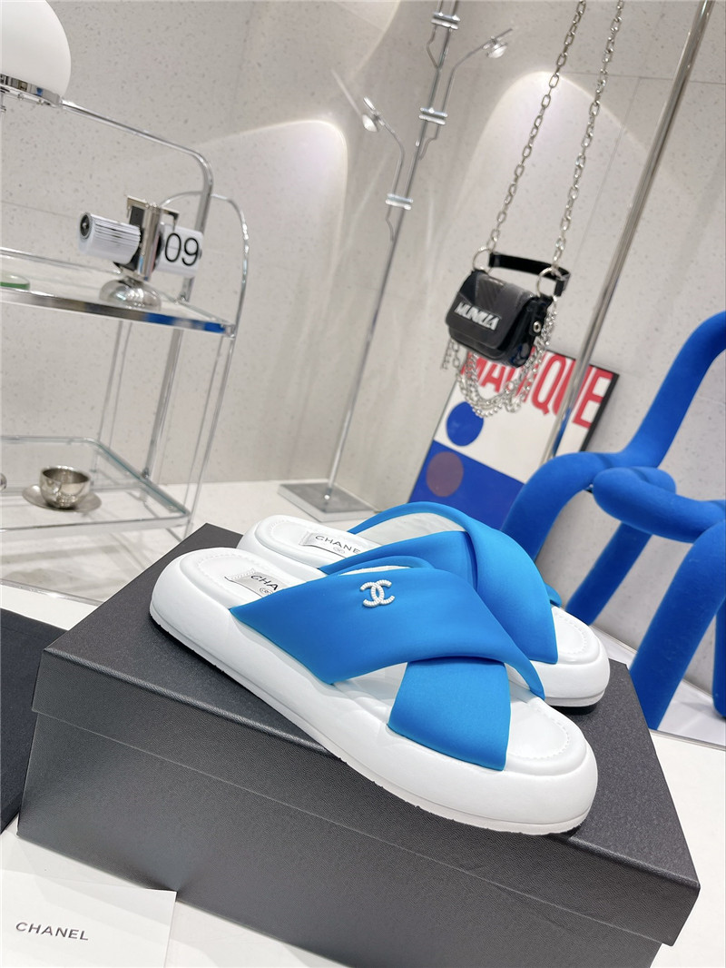 Best Replica chanel cross strap slippers - Colareps