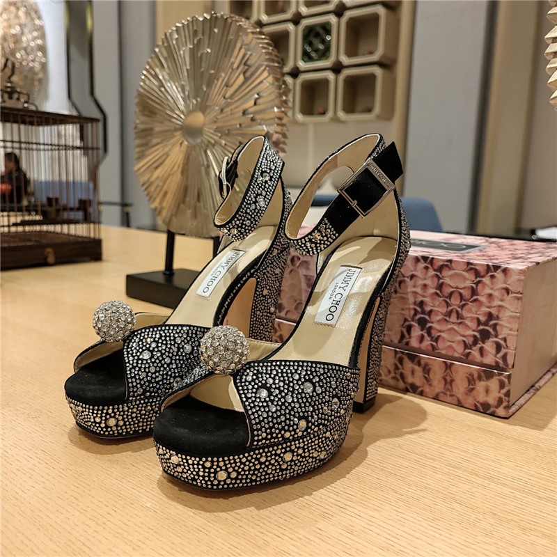Best Replica jimmy choo high heel diamond chain sandals - Colareps