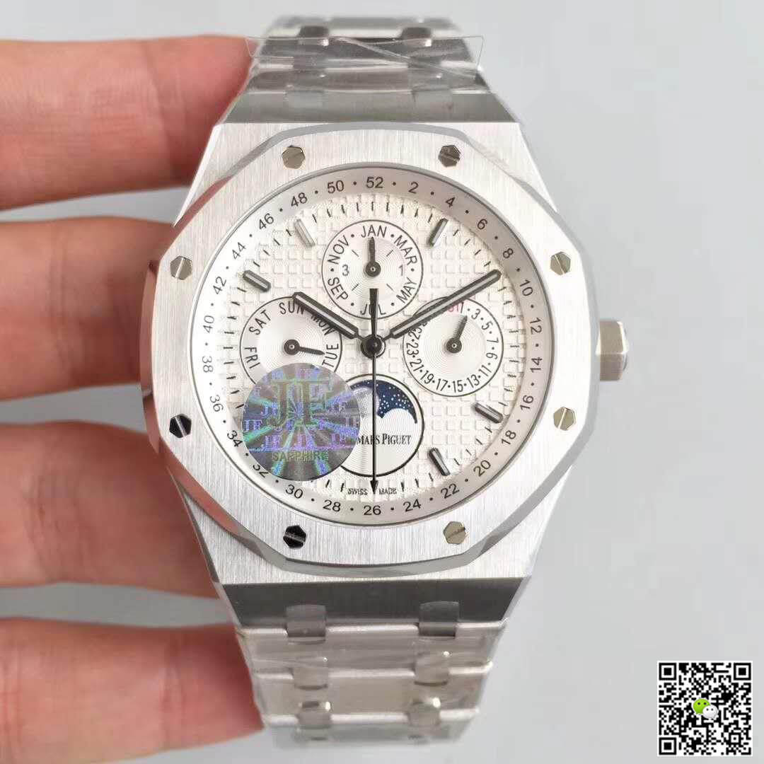 Best Replica Replica Audemars Piguet Royal Oak Perpetual Calendar 41 26574ST.OO.1220ST.01 JF Factory 1:1 Best Edition Swiss ETA5134 - Colareps