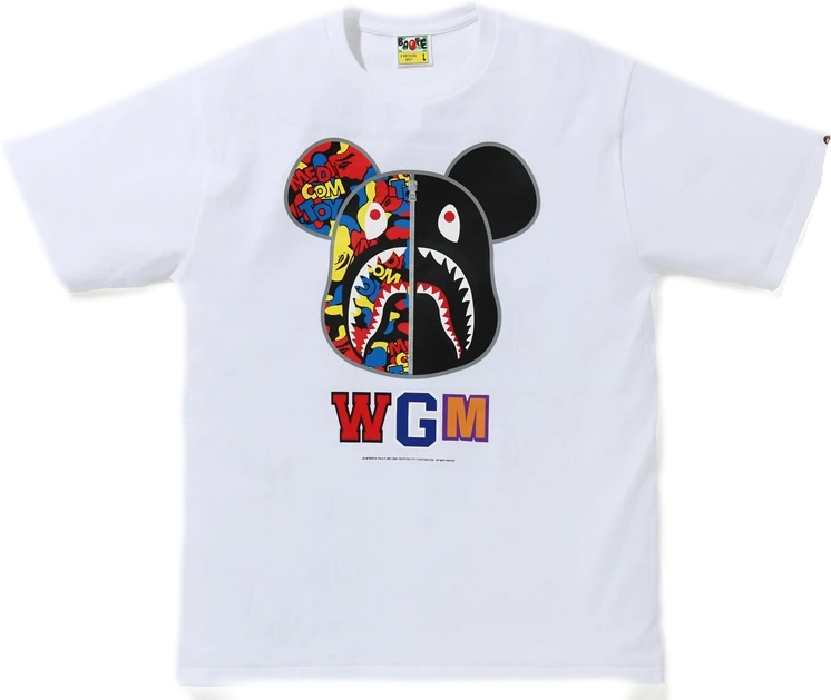 Best Replica Bape Shark Bear Camo Classic T Shirt Y09 - Colareps