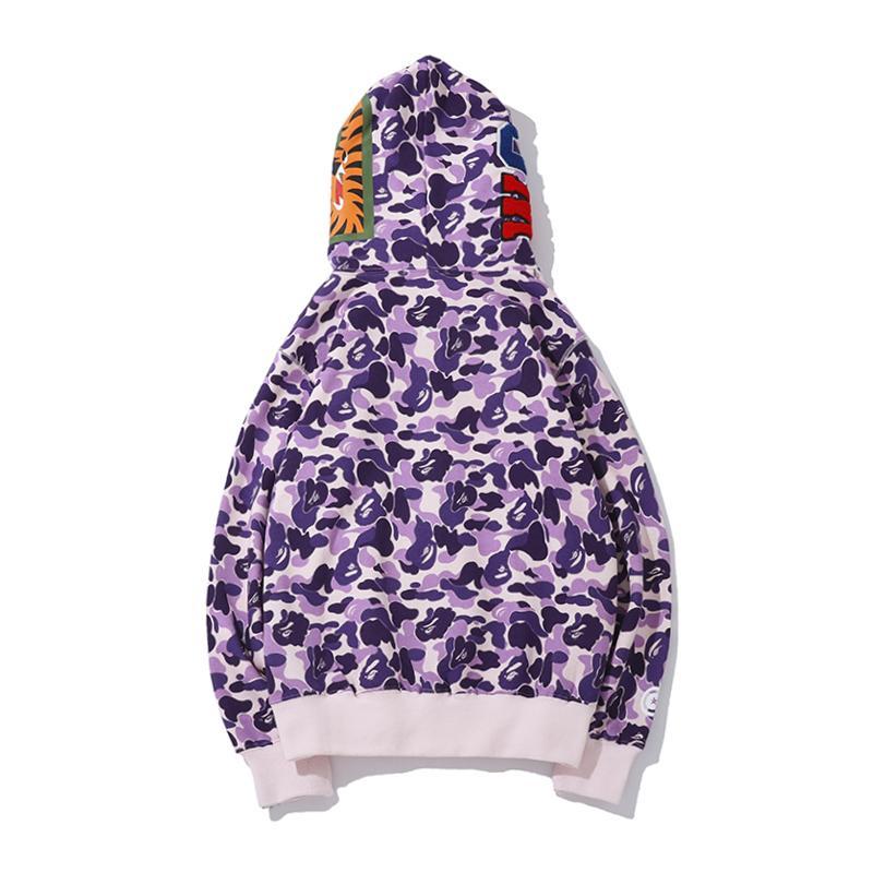 Best Replica Bape Shark Camo Pullover Hoodie - Colareps