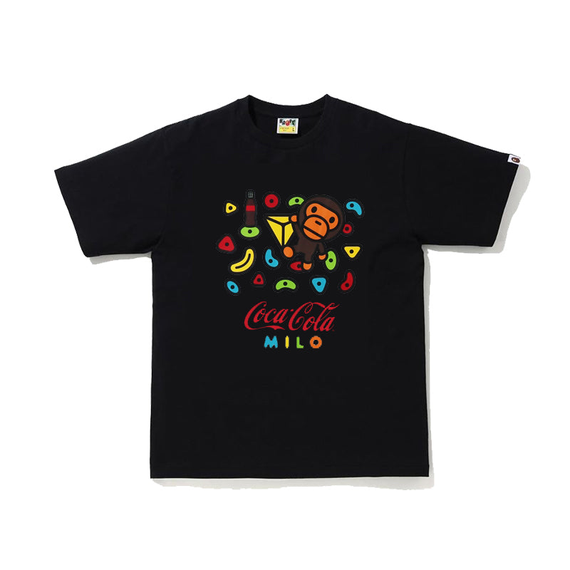 Best Replica Bape x Coca T Shirt Milo Monkey Cotton Tee 786 - Colareps