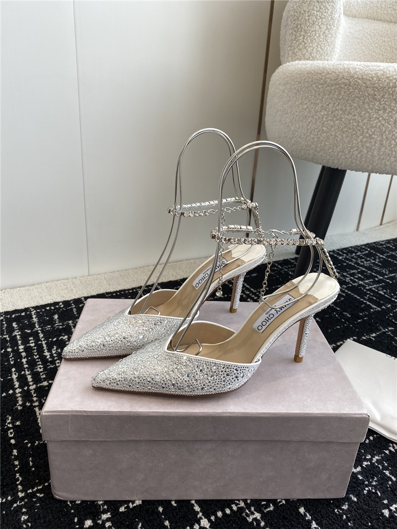 Best Replica Jimmy Choo Square Buckle Drill Point Half Drag - Colareps