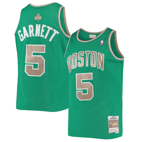 Best Replica KEVIN GARNETT BOSTON CELTICS THROWBACK JERSEY (HEAT APPLIED) - Colareps