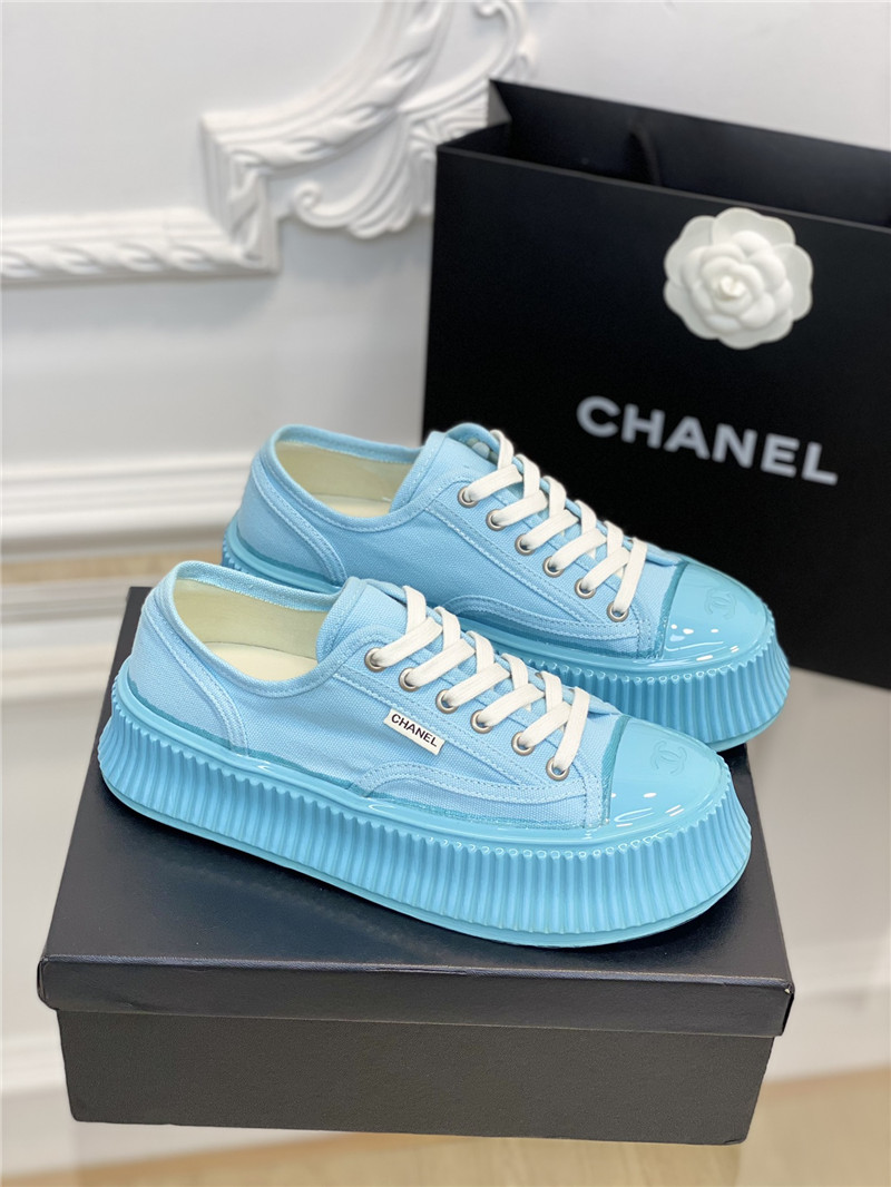 Best Replica chanel platform canvas sneakers - Colareps