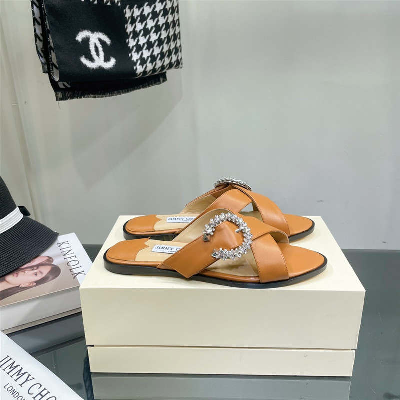 Best Replica jimmy choo pearl flat slippers - Colareps