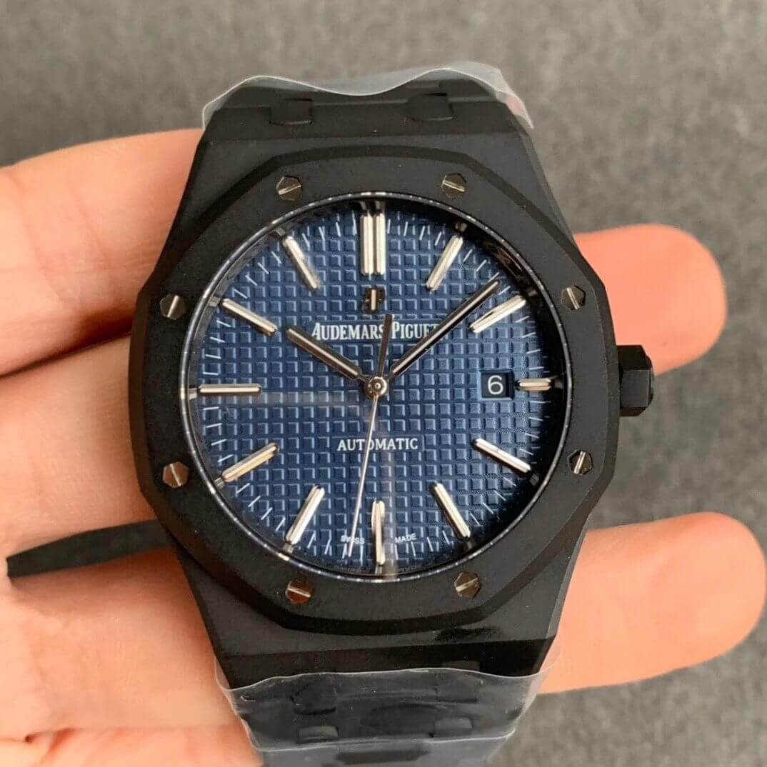 Best Replica Replica Audemars Piguet Royal Oak 15400 DLC Version 1:1 Best Edition ZF Factory Blue Dial - Colareps