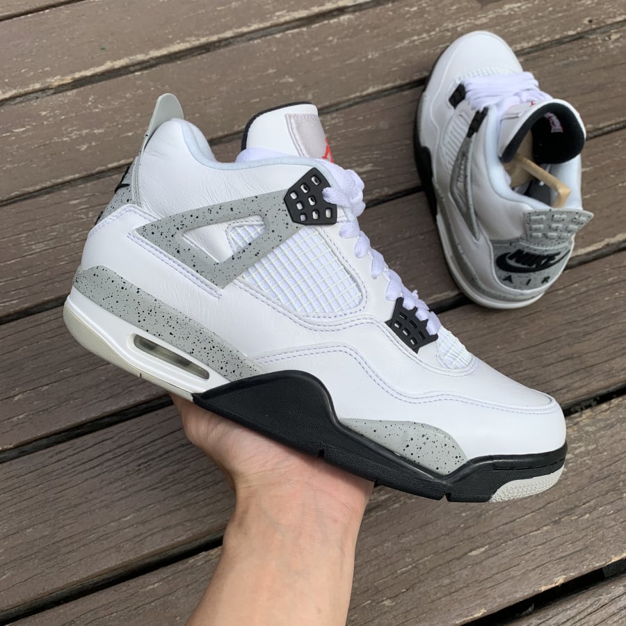 Best Replica Jordan 4 Retro White Cement Extended Size - Colareps