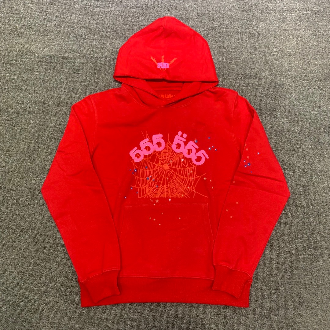 Best Replica Young Thug Sp5der-Pink digital red hoodie - Colareps