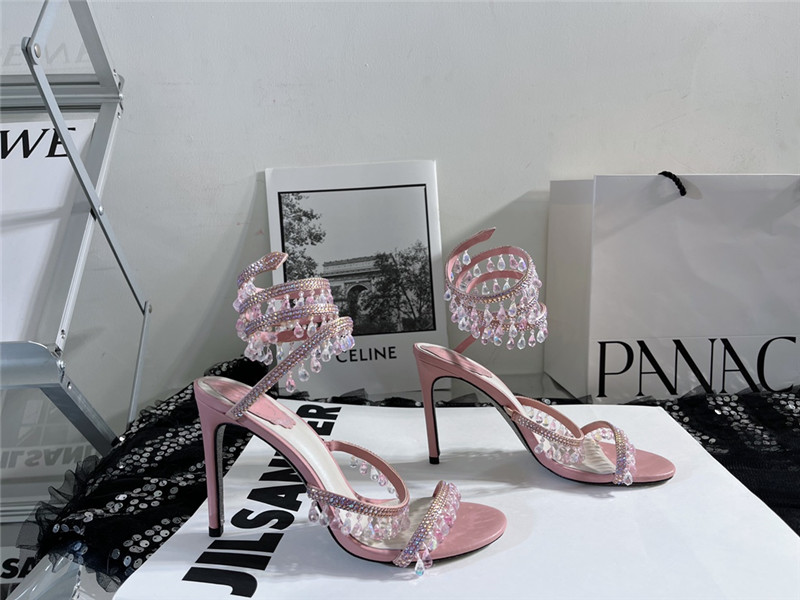 Best Replica rene caovilla cleo chandelier satin sandals - Colareps