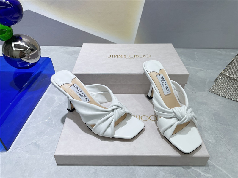Best Replica jimmy choo bow heels dupe square toe bow sandals - Colareps