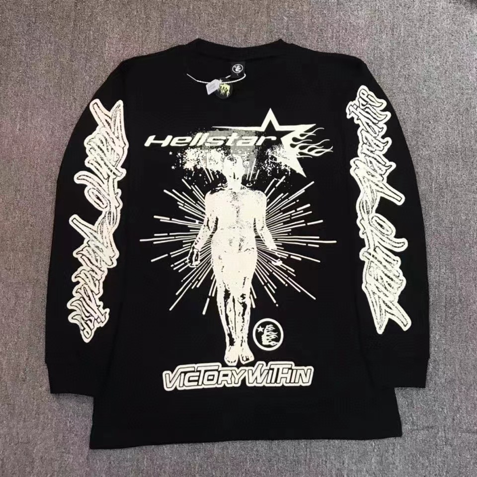 Best Replica HellStar Replica Lonely Walker Print Long Sleeve Shirt - Colareps