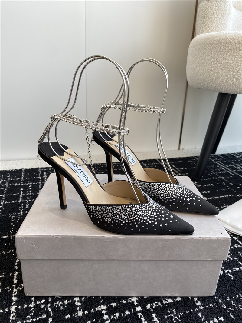 Best Replica Jimmy Choo Square Buckle Drill Point Half Drag - Colareps