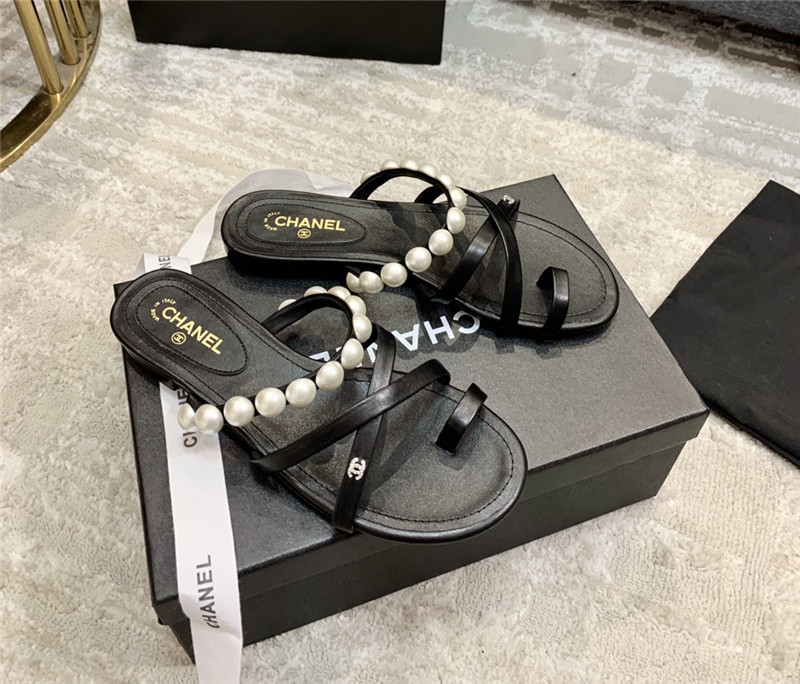 Best Replica chanel pearl embellished sandals - Colareps