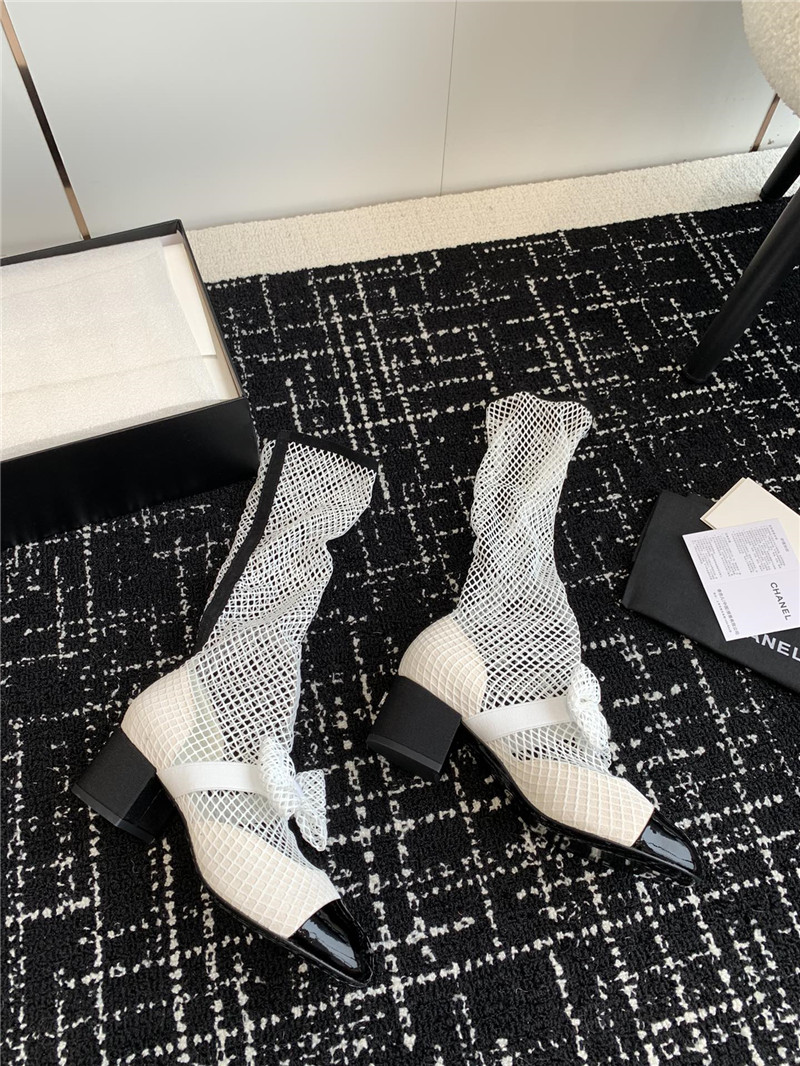 Best Replica Chanel new Mary Jane mesh drill boots - Colareps