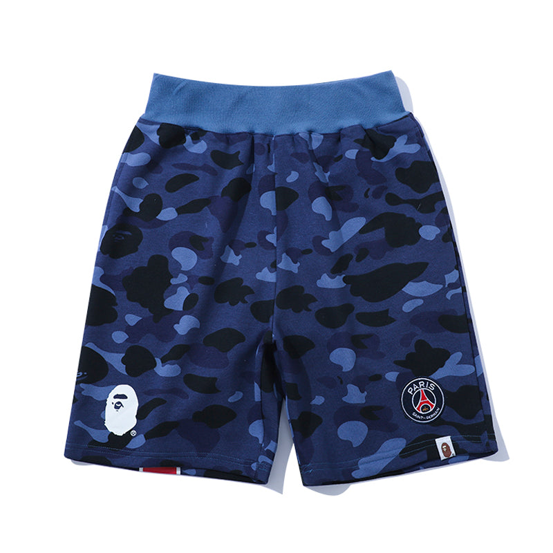 Best Replica BAPE x PSG Shorts Camo Blue Pants HDCP8695 - Colareps