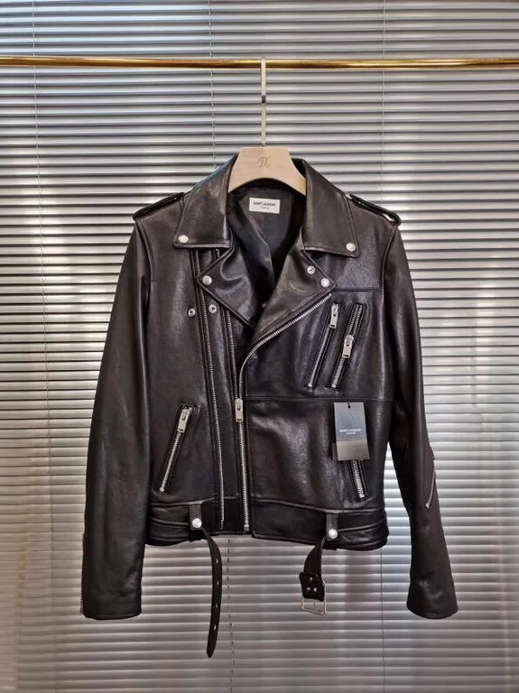 Best Replica Saint Laurent Replica Real Leather Jacket - Colareps