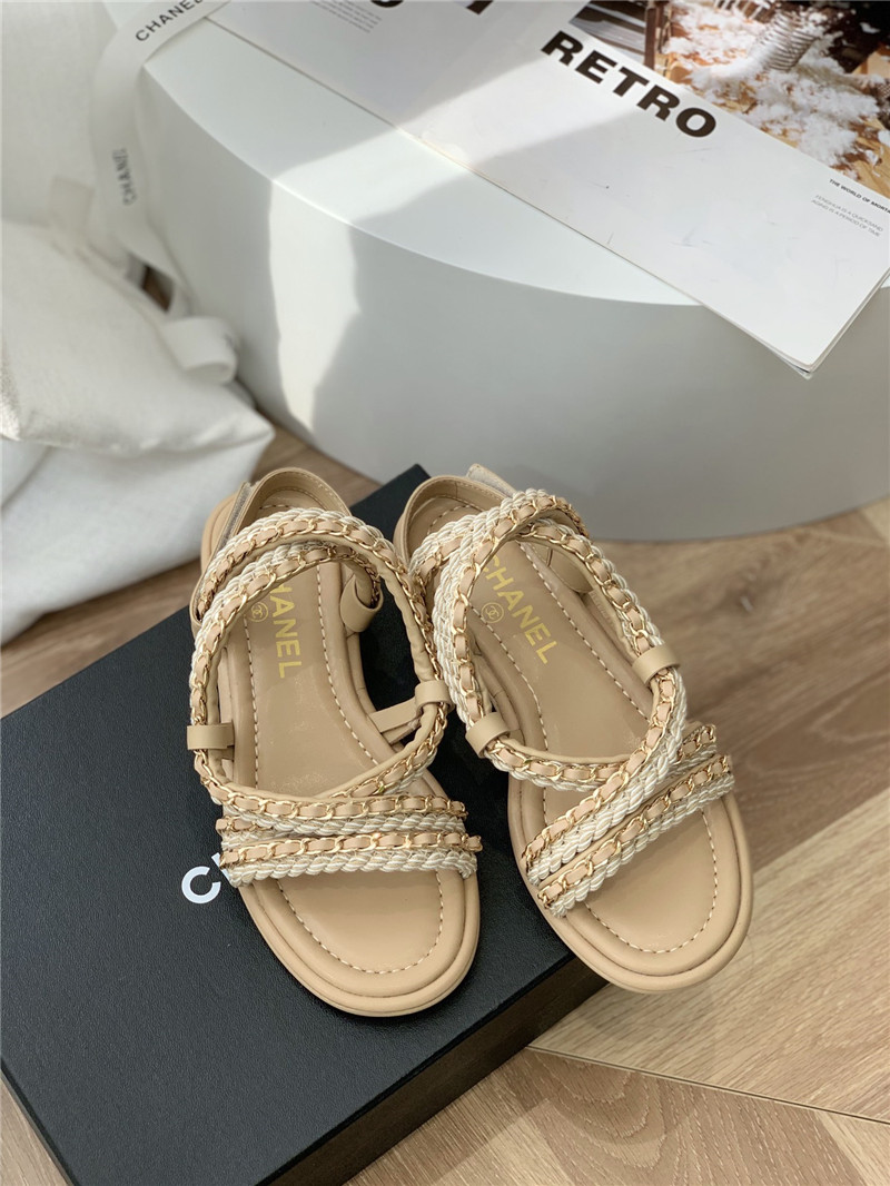 Best Replica chanel braided chain sandals - Colareps