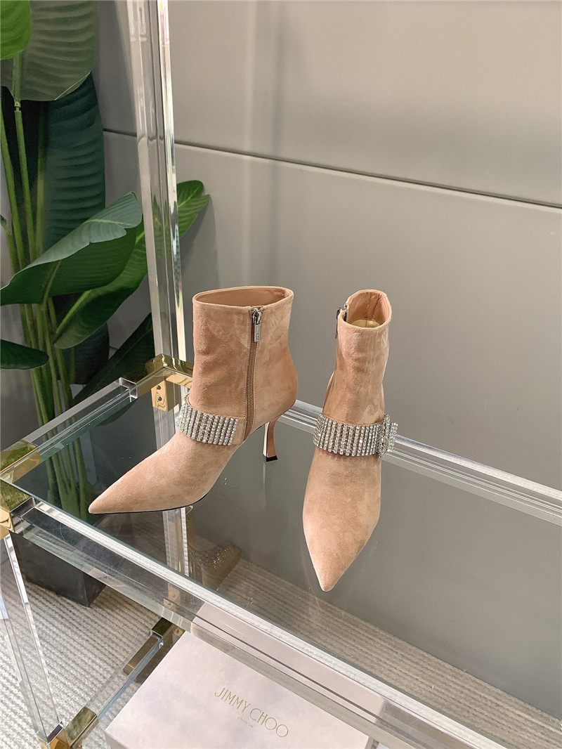 Best Replica Jimmy Choo Pearl Heels Dupe rhinestone high-heeled boots - Colareps