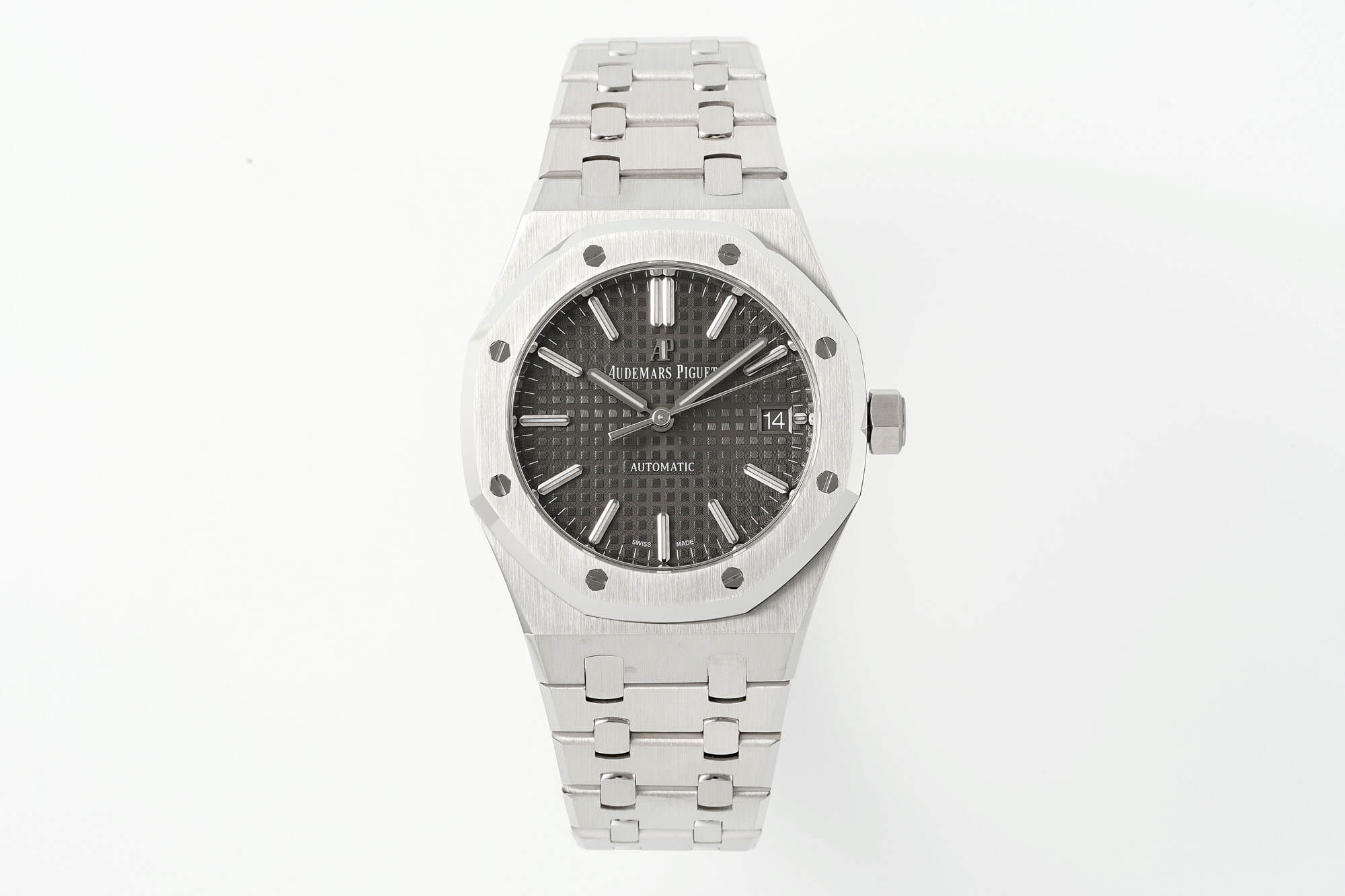 Best Replica Replica Audemars Piguet Royal Oak 15450ST.OO.1256ST.02 1:1 Best Edition APS Factory Gray Ruthenium Dial - Colareps
