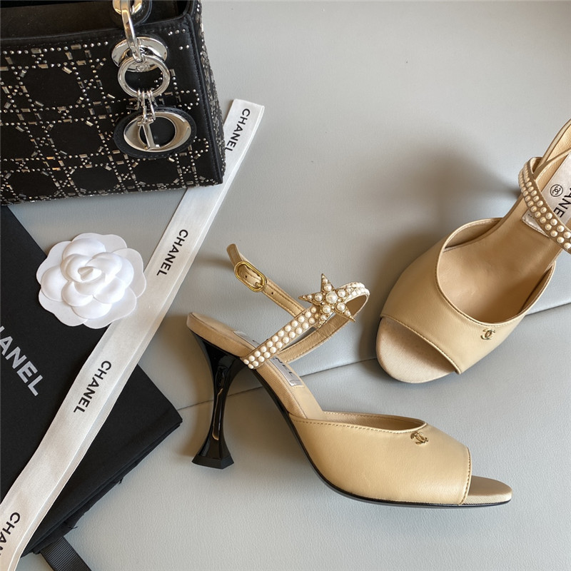 Best Replica chanel fish mouth high heel sandals - Colareps