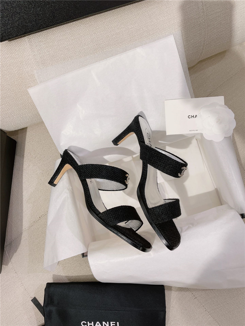 Best Replica Chanel double C word with high-heeled sandals and slippers - Colareps