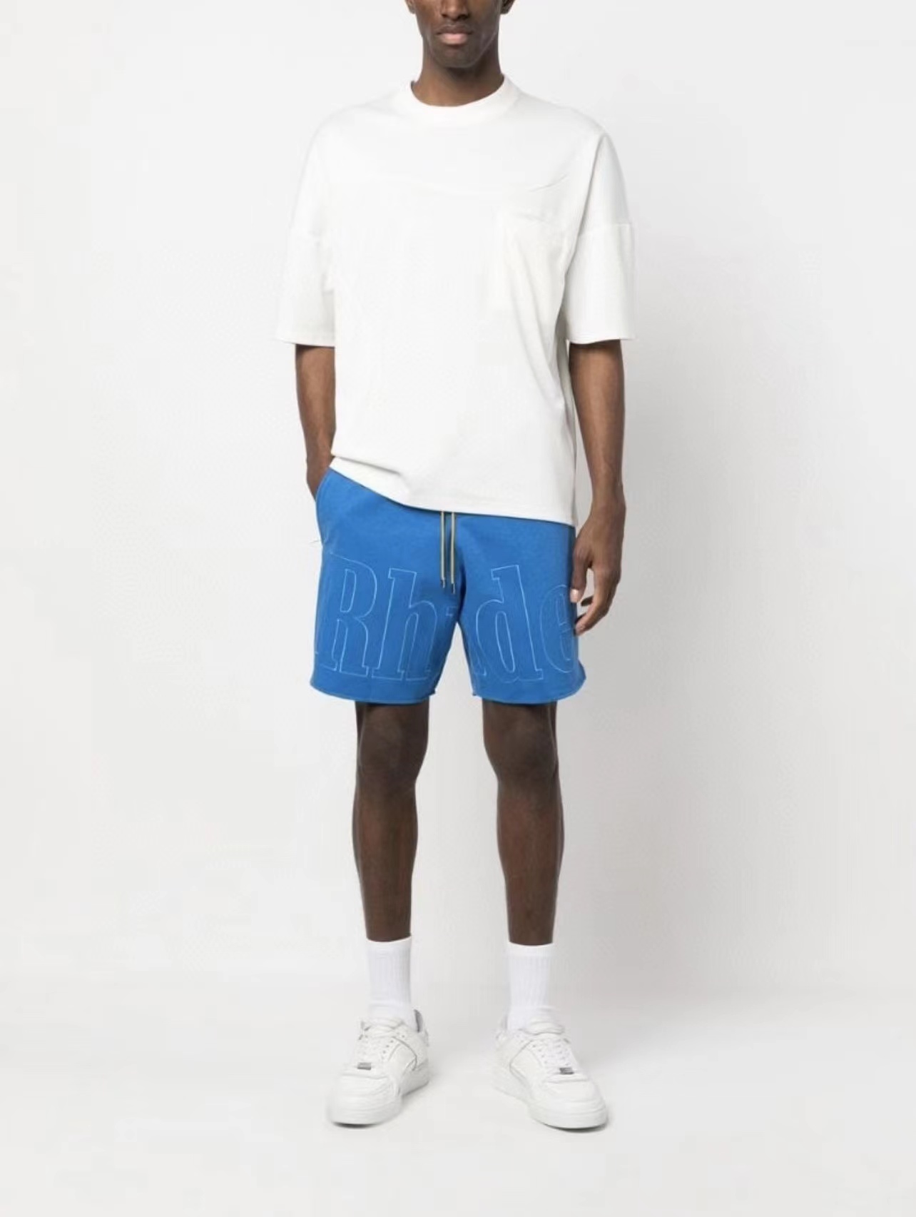 Best Replica 1:1 quality version Summer letter embroidery drawstring shorts 2 colors - Colareps