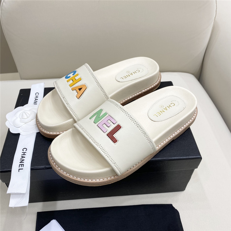 Best Replica chanel alphabet slippers womens - Colareps