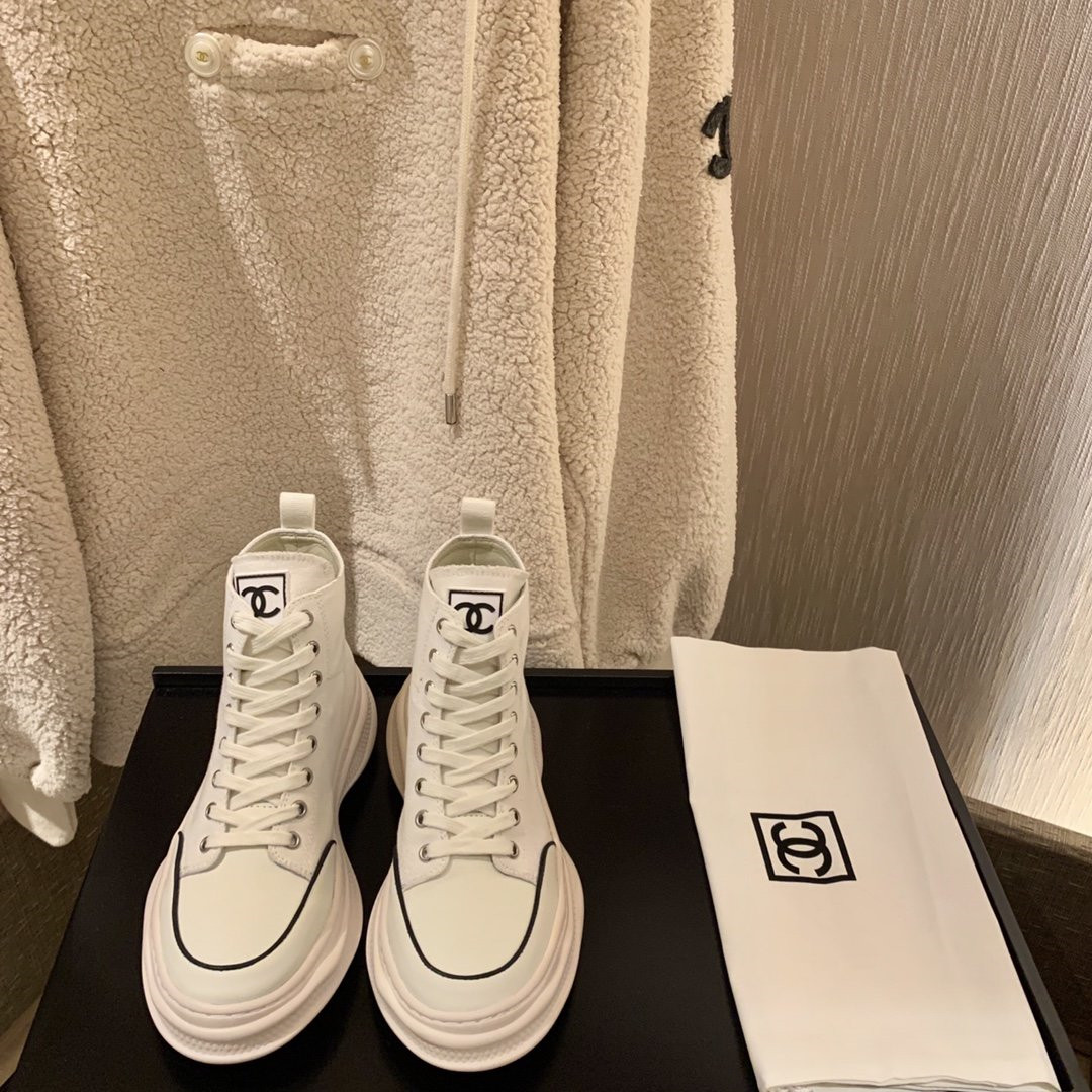 Best Replica chanel canvas high top sneakers - Colareps