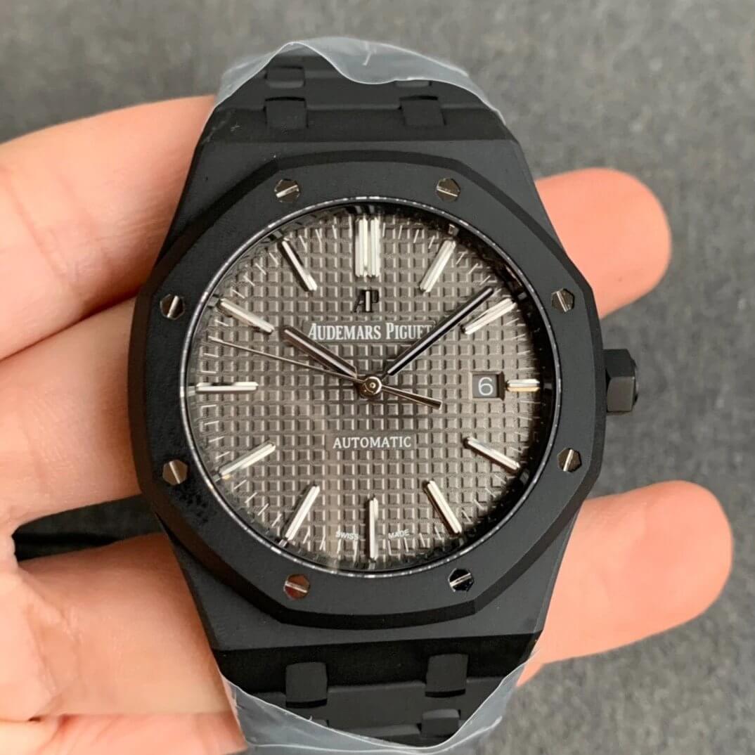 Best Replica Replica Audemars Piguet Royal Oak 15400 DLC Version 1:1 Best Edition ZF Factory Grey Dial - Colareps