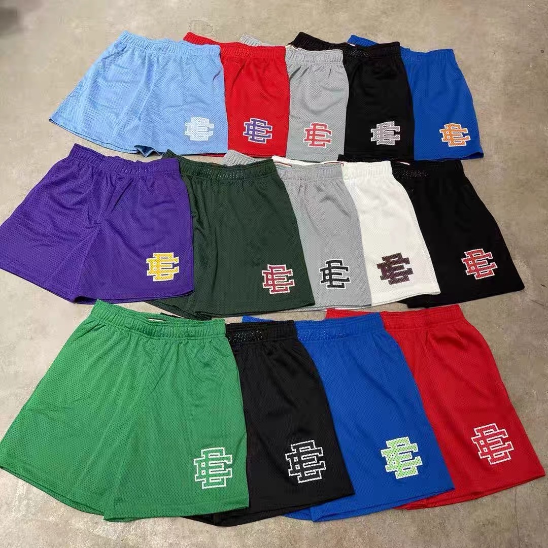 Best Replica [Buy more Save more]New Version 1:1 quality Eric Emanuel multicolour logo mesh pure color shorts style 1 - - Colareps