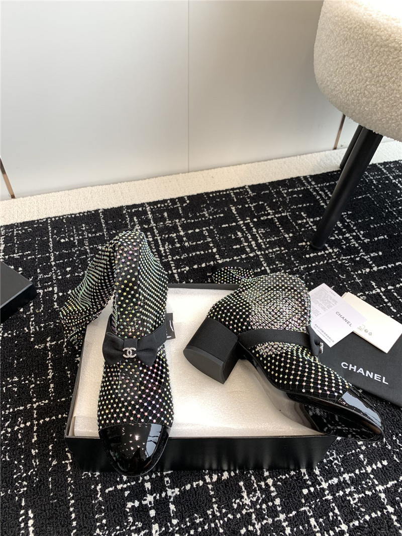 Best Replica Chanel new Mary Jane mesh drill boots - Colareps