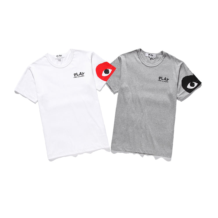Best Replica Play Comme Des Garcons Half Red Heart T Shirt 2321 - Colareps